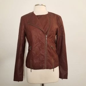 Bernardo Mens Jack Faux Leather Jacket